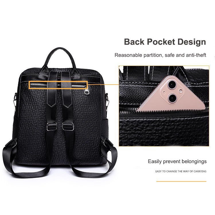 Balo Da PU Cỡ Lớn Phong Cách Hàn Quốc Cho Nữ Sinh