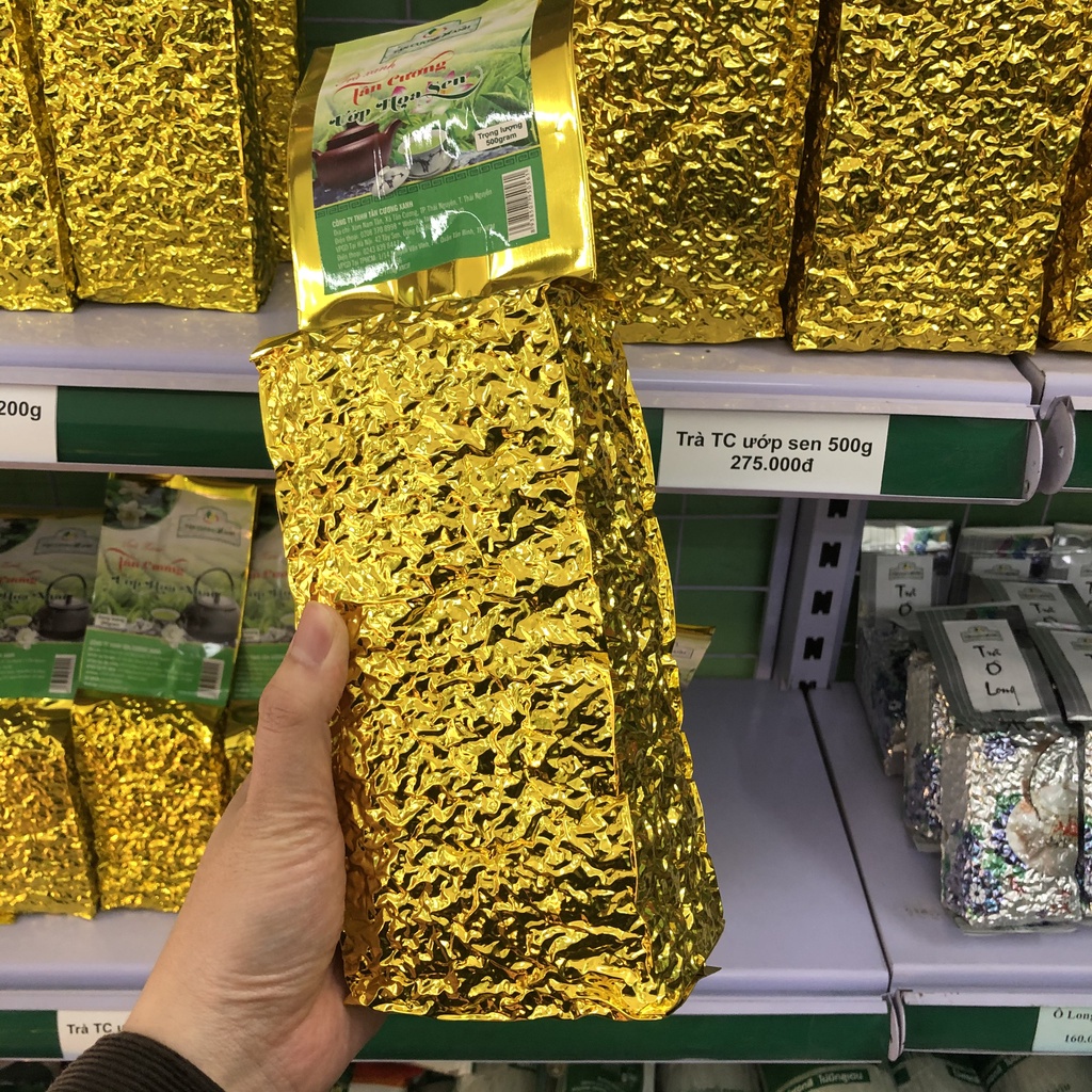 Trà Thái Nguyên Ướp Nhuỵ Sen Thương Hạng ❤️CÓ HOÁ ĐƠN GTGT❤️ Chè Thái Nguyên Ướp Sen Thượng Hạng Tân Cương Xanh