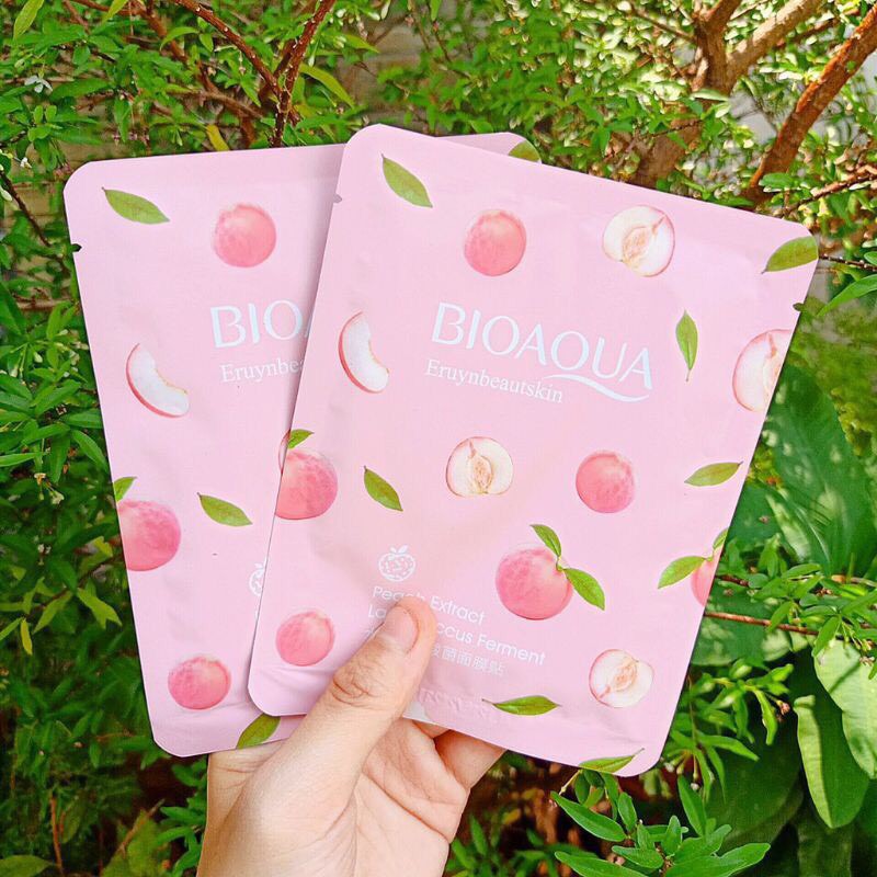 Mặt Nạ Dưỡng Ẩm💕𝑭𝒓𝒆𝒆𝒔𝒉𝒊𝒑💕Mặt Nạ Bioaqua Eruynbeautskin Chiết Xuất Trái Đào Tươi Giúp Dưỡng Ẩm Làm Trắng Da