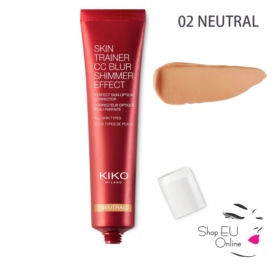 Kem CC Skin Trainer Cc Blur Shimmer Effect - da đều màu, tự nhiên - Kiko Milano - Italia