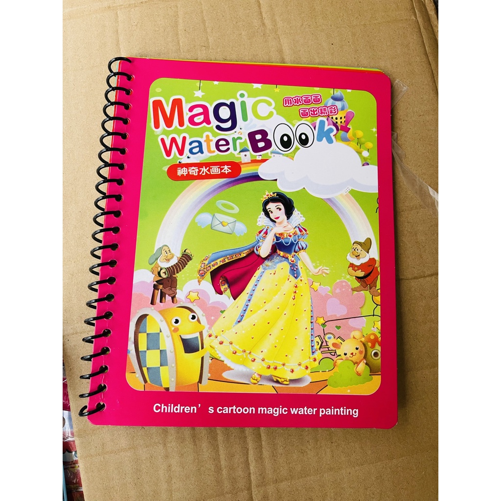 Đồ chơi magic book tô màu nước ma thuật, thần kỳ sử dụng nhiều lần, nhiều chủ đề cho bé