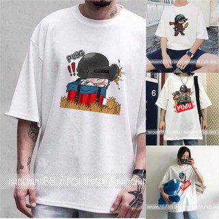 Áo Thun Nam nữ [ PUBG CHIBI Dễ Thương ] Unisex Tay Lỡ
