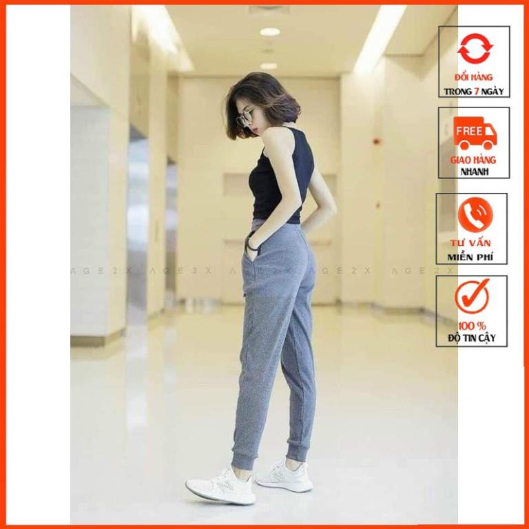 Quần Jogger Len Tăm bo gấu mùa đông ấm ,Quần len tăm phong cách thể thao mã xmtk55
