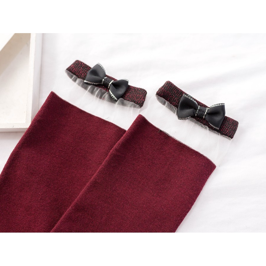 Vớ Cotton Cao Qua Gối Phong Cách Hàn Quốc Xinh Xắn Dành Cho Nữ