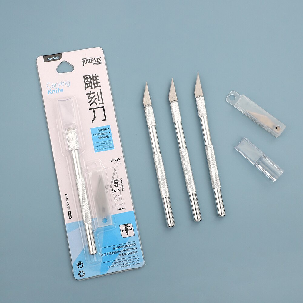 Set 4 dao điêu khắc đồ dùng văn phòng tiện lợi