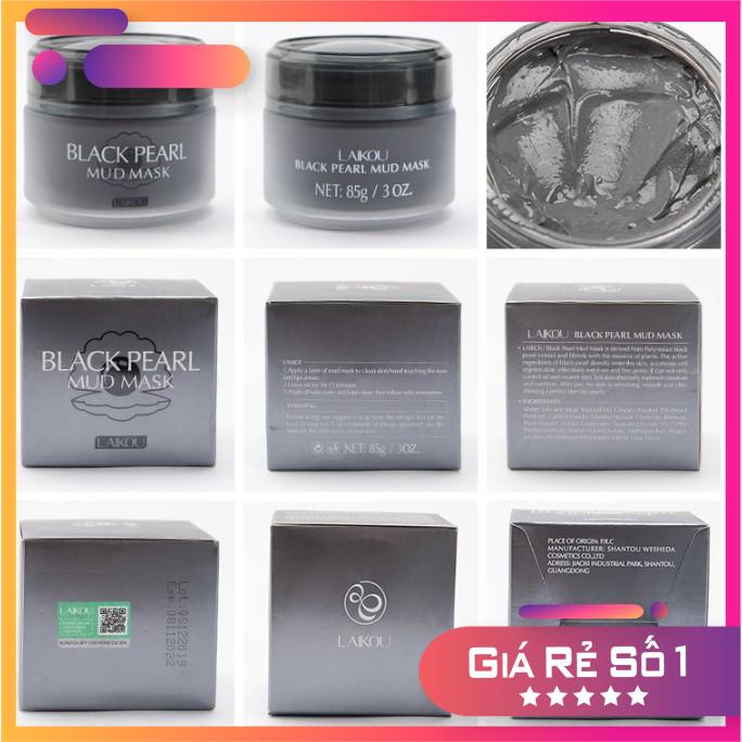 Mặt nạ bùn ngọc trai đen Black Pearl Mud Mask Laikou 85gr