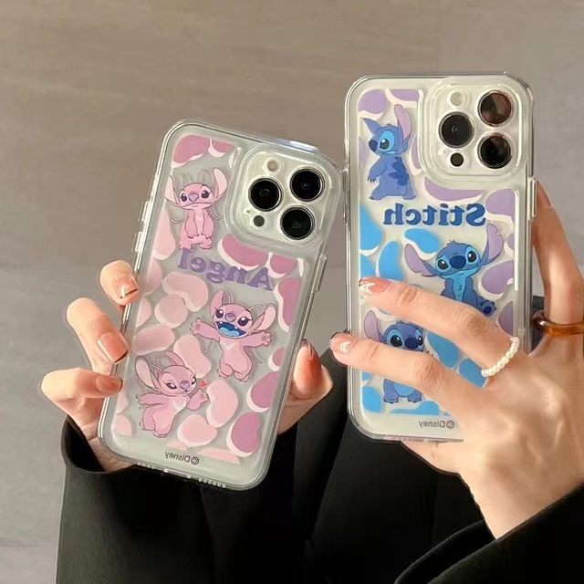 Ốp Điện Thoại Trong Suốt Họa Tiết Hoạt Hình Disney Stitch Dễ Thương Cho iPhone 13 12 11 X XS Pro Max XR 7 8 Plus