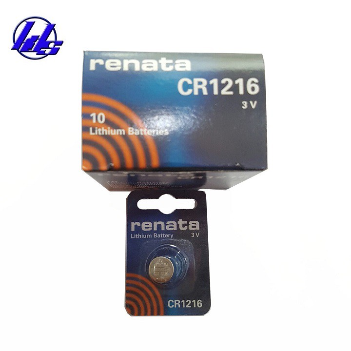 Pin CR1216 Renata lithium 3V chính hãng Renata - Vỉ 1 viên