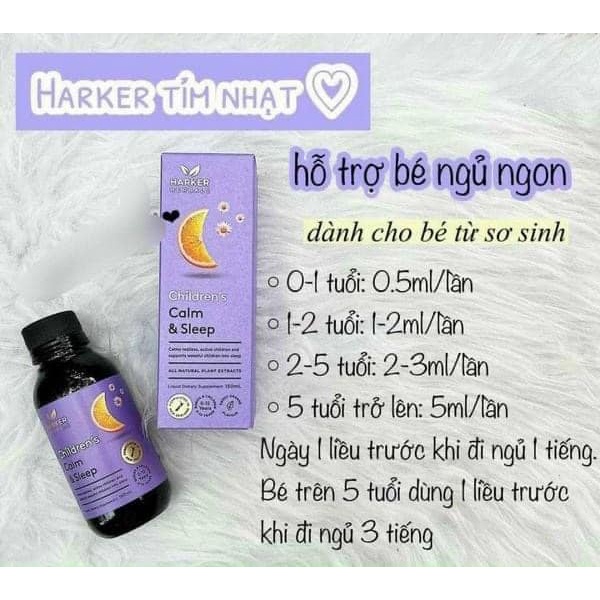 Siro ngủ ngon Harker Herbals Children's Calm &amp; Sleep cho bé 5416
