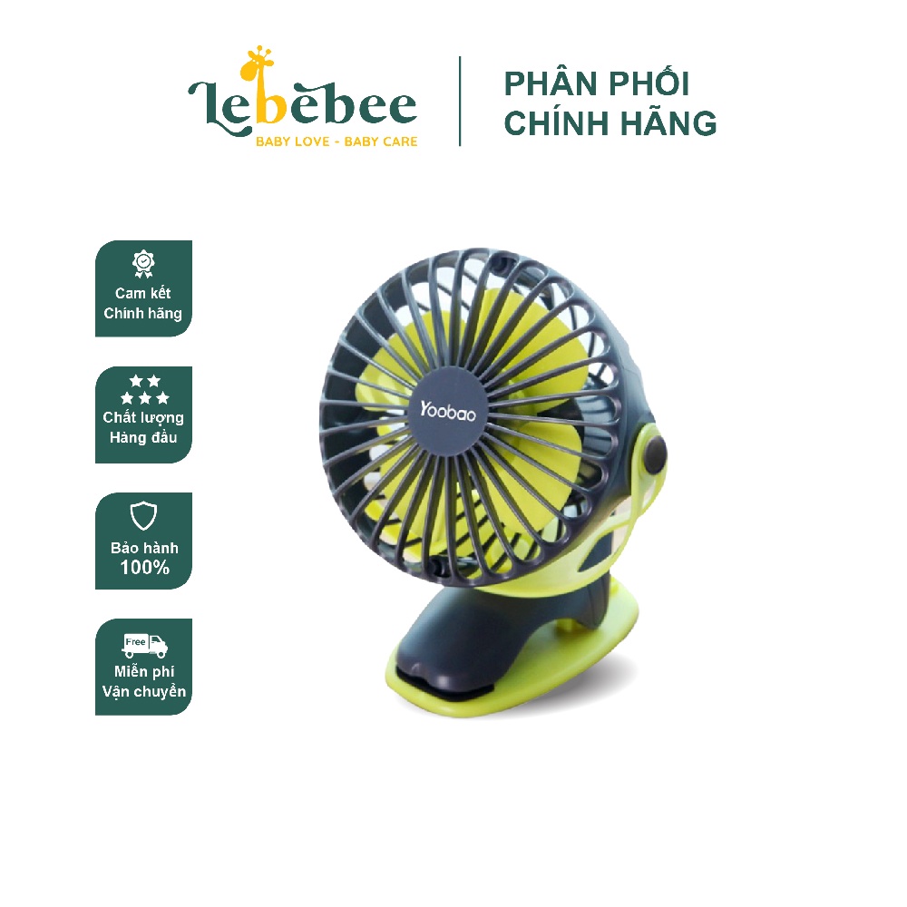Quạt tích điện mini chân kẹp Yoobao
