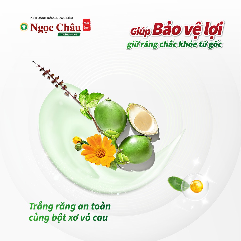 Kem Đánh Răng Dược Liệu Ngọc Châu Trắng Sáng 100G/170G