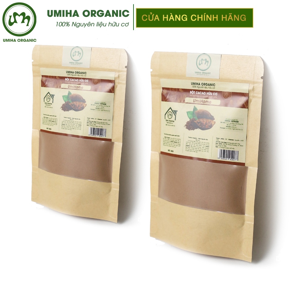 Bột Cacao dưỡng da hữu cơ UMIHA nguyên chất 40G Organic 100%