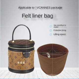 Hàng sẵn có-Bag trong túi Túi đựng Túi đựng trong túi L.V Cannes Presbyopic Fortune Bucket Bag Túi bên trong Túi hỗ trợ riêng biệt Túi nỉ dày bên trong