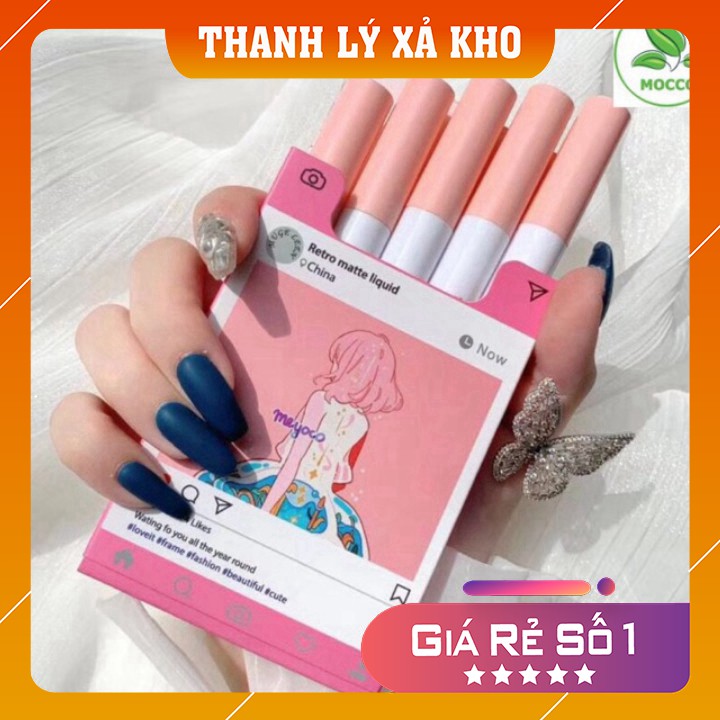 Son kem lì ♥️FREESHIP♥️  Set 5 son Cô Gái Meyoco Retro Matte Liquidcô Full màu, hàng chính hãng nội địa trung