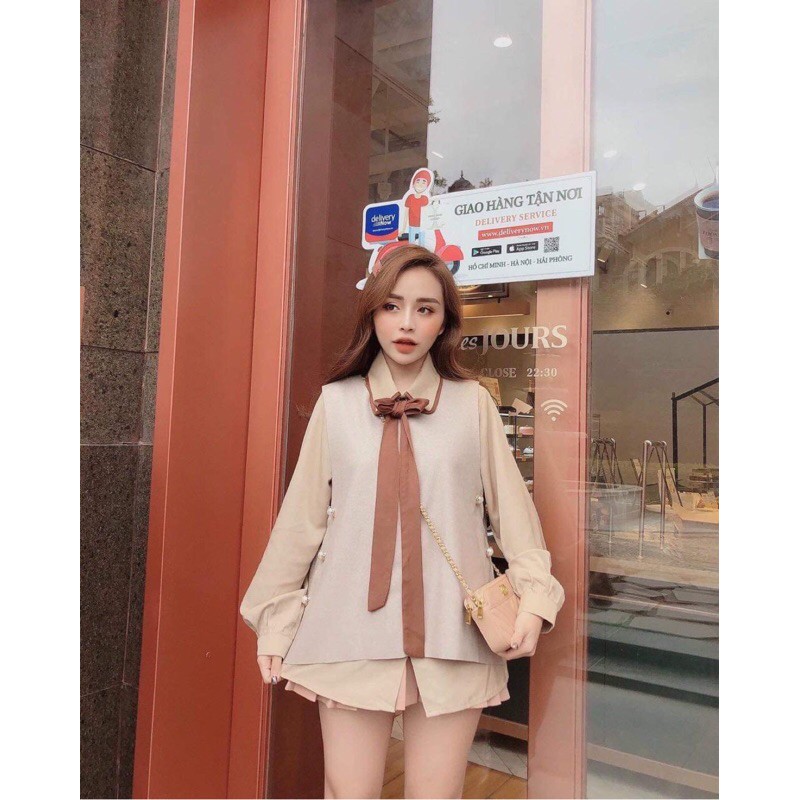 SÉT ÁO DẠ SƠ MI CỔ NƠ ❌HOT HIT❌