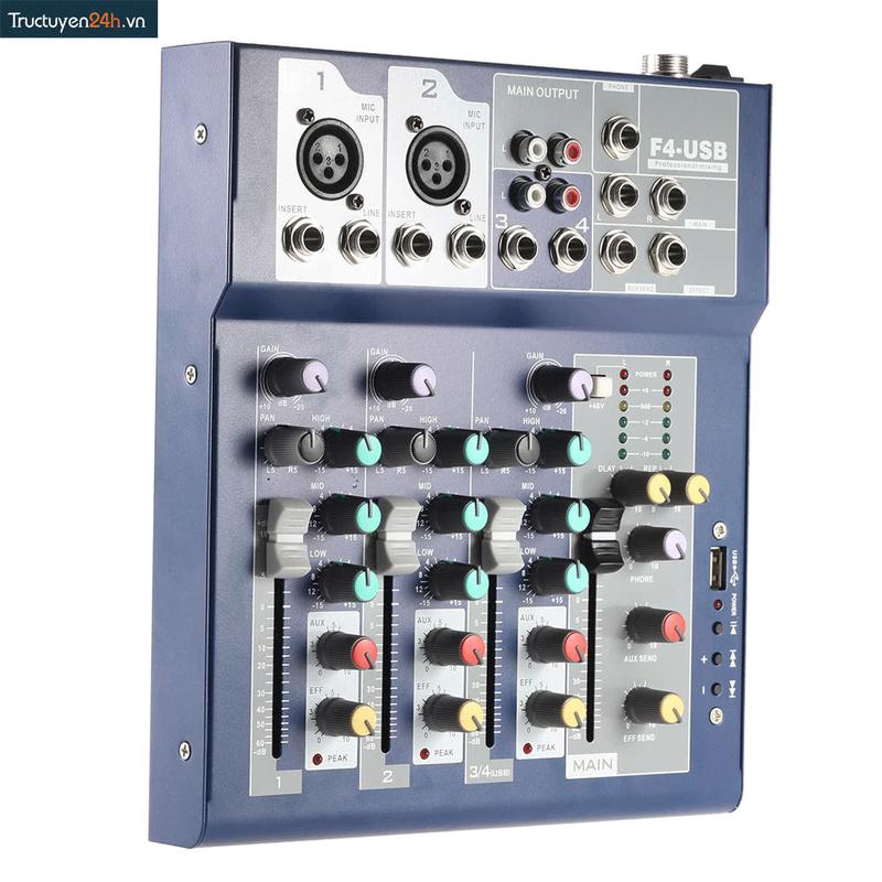 Bộ trộn âm thanh Mixer F4-USB - Hàng nhập khẩu