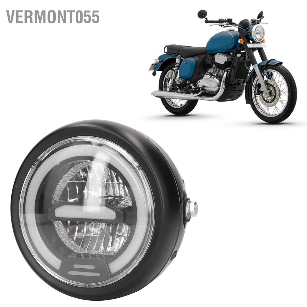 Có thể bán buôn Đèn pha xe máy 6 5 inch LED tròn DC12V chống thấm nước cho tay ga Vermont055 Hàng giao ngay