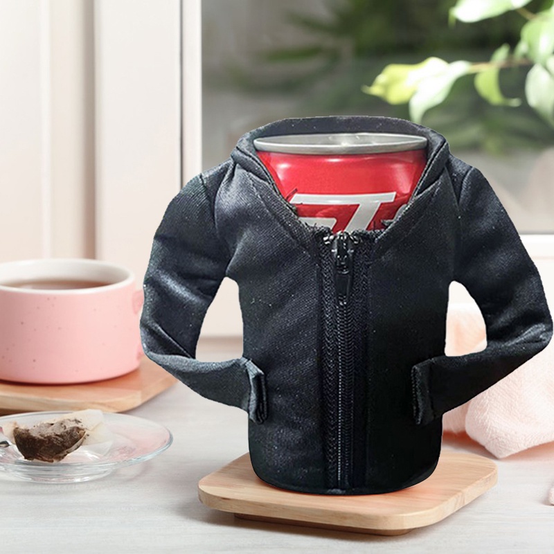 Vỏ bọc lon bia  giữ nhiệt kiểu dáng áo khoác độc đáo tiện lợi