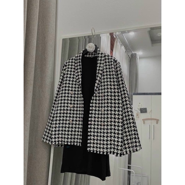 Set váy body kèm áo khoác dạ kẻ ziczac siêu hot hit | BigBuy360 - bigbuy360.vn