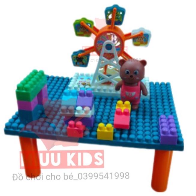 Bàn Lắp Ráp_ Vòng Xoay _Gấu Nâu Tinh Nghịch Cho Bé