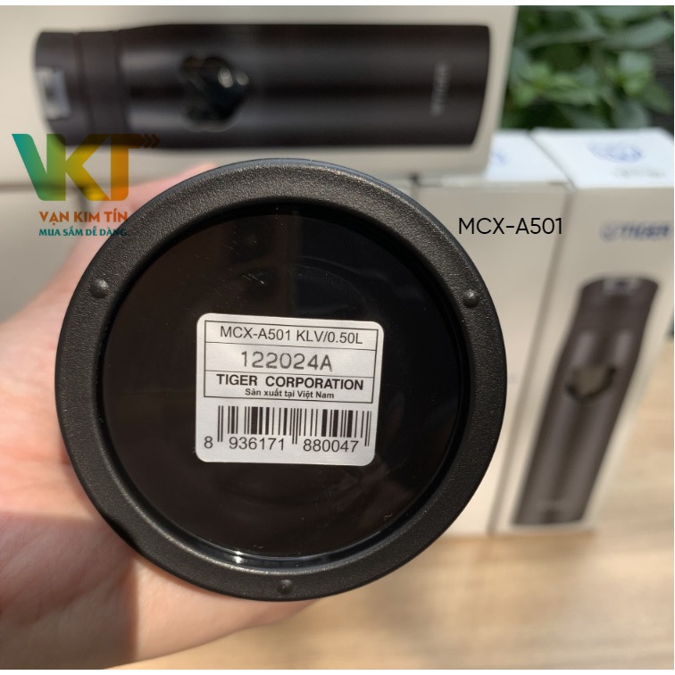 Bình Giữ Nhiệt Lưỡng Tính Tiger MCX - A501 - Màu Đen Bóng - Hàng Chính Hãng