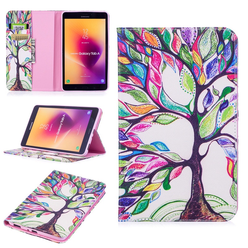 Bao Da Máy Tính Bảng Mềm Họa Tiết Hoa Đào Hoạt Hình Cho samsung galaxy tab a  8.0 sm-t380 / t385 Ốp