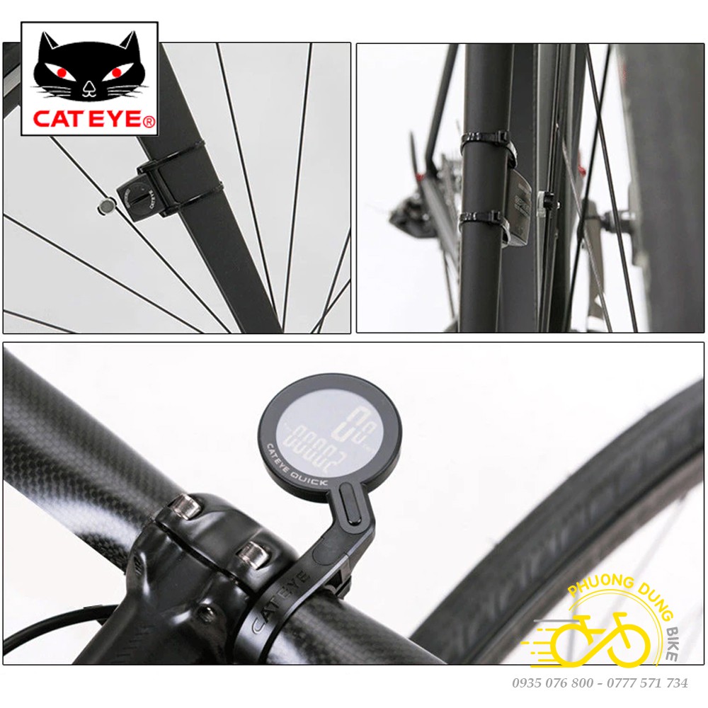 Đồng hồ đo tốc độ xe đạp không dây CATEYE QUICK CC-RS100W