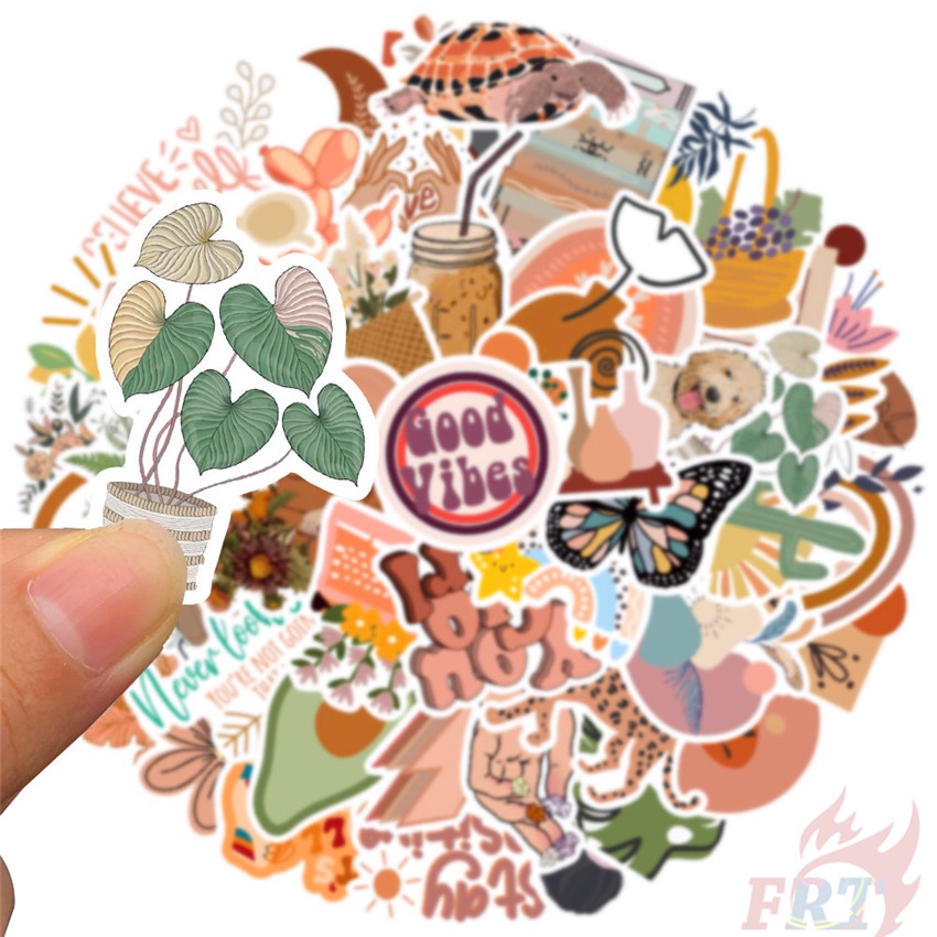 ❉ Miếng Dán Trang Trí Họa Tiết Graffiti Nghệ Thuật Kiểu Boho 01 ❉ Bộ 50 Sticker Chống Thấm Nước Họa Tiết Doodle Hợp Thời Trang