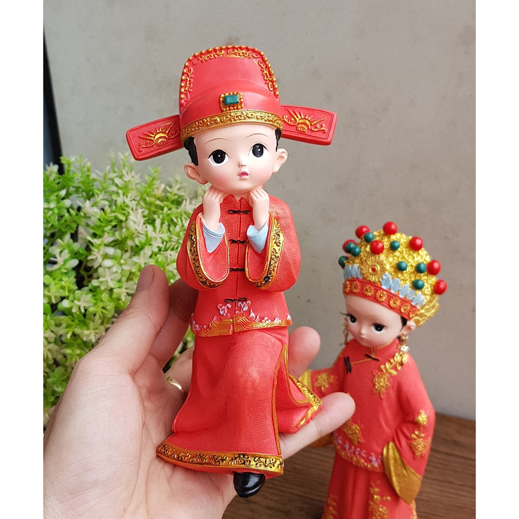 Cặp Tân Lang - Tân Nương 19cm mẫu Thương Cho Roi Cho Vọt