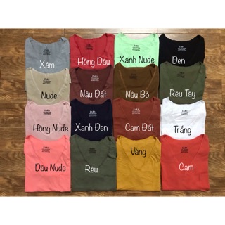 Áo phông cotton giấy cổ tim
