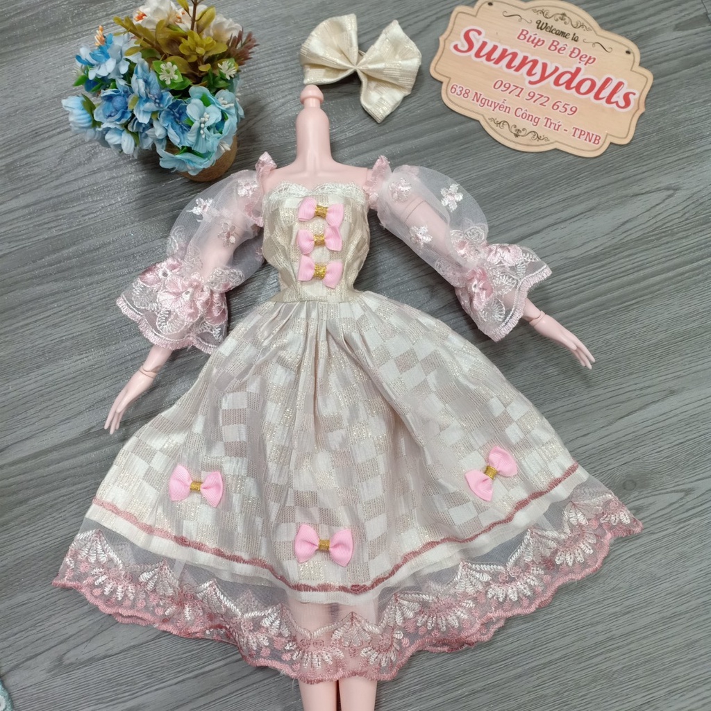 Váy Tiểu Thư Sang Trọng Cho Búp Bê 60cm