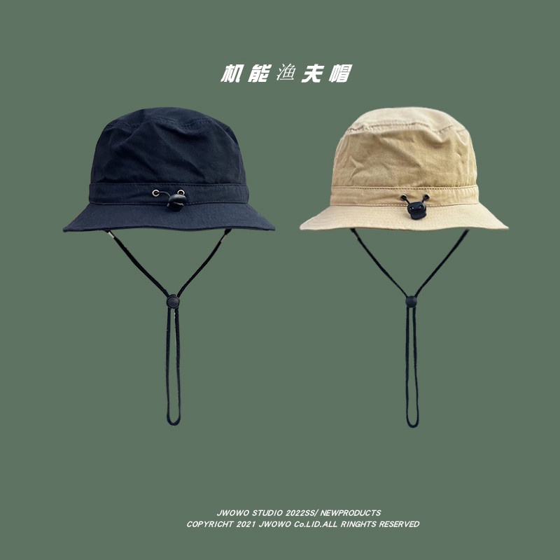 Nón Tai Bèo Chống Nắng Thoáng Khí Thiết Kế Dây Rút Phong Cách Nhật Bản Thời Trang Mùa Hè Cho Nữ