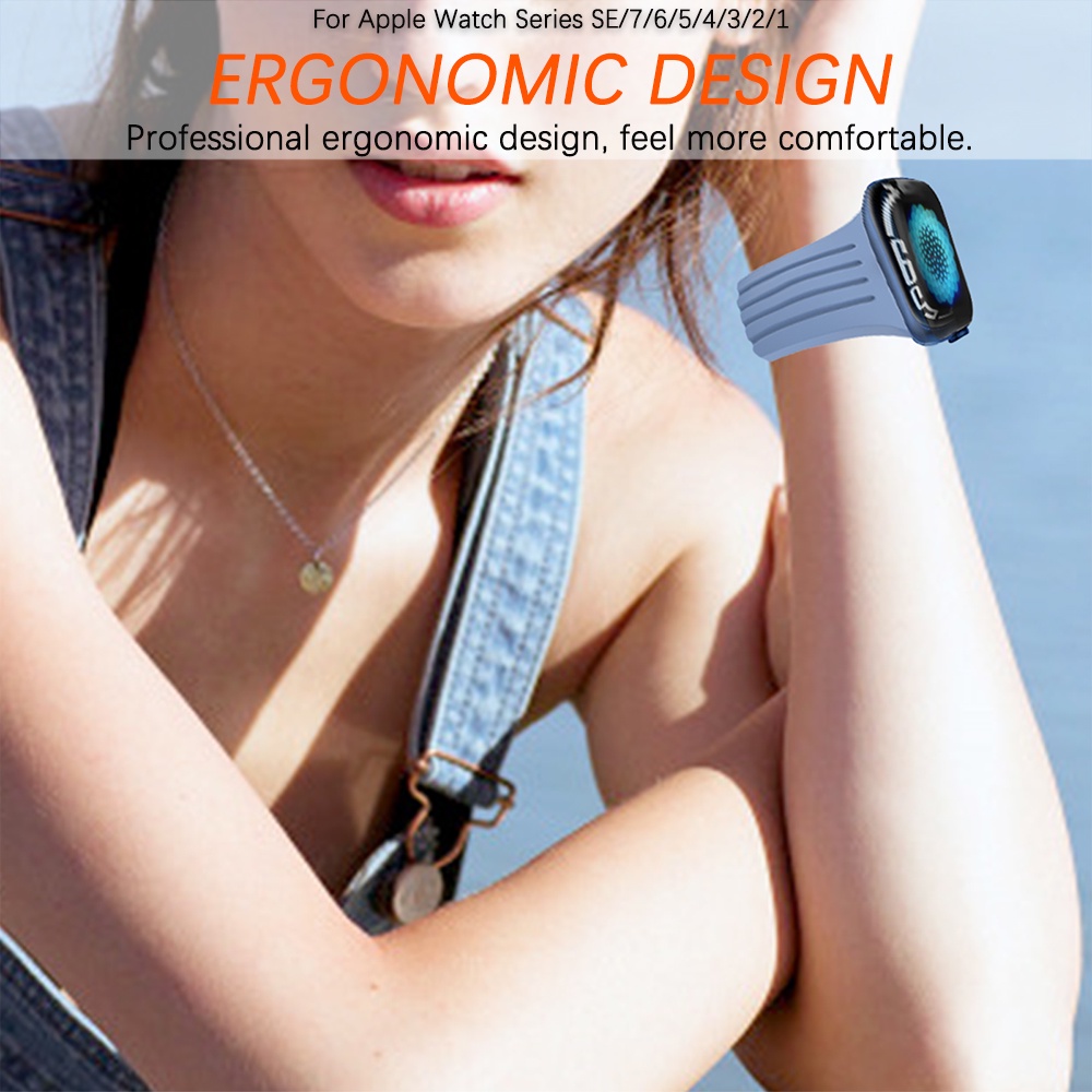 Ninki Dây Đeo Bằng Silicone Mềm Dành Cho Đồng Hồ Thông Minh Apple Watch Series SE / 8 / 7 / 6 / 5 / 4 / 3 / 2 / 1 38mm 40mm 41mm 42mm 44mm 45mm