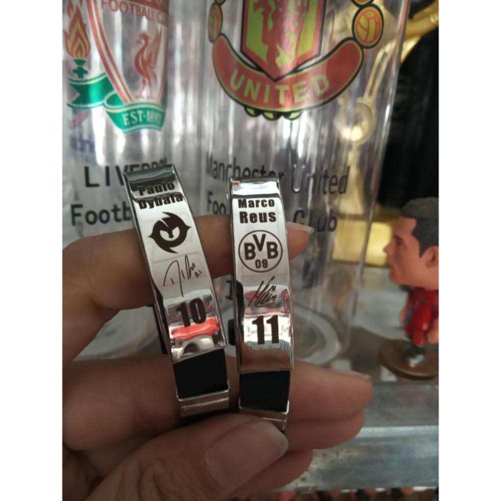 Vòng tay mặt inox cầu thủ Dybala, Reus