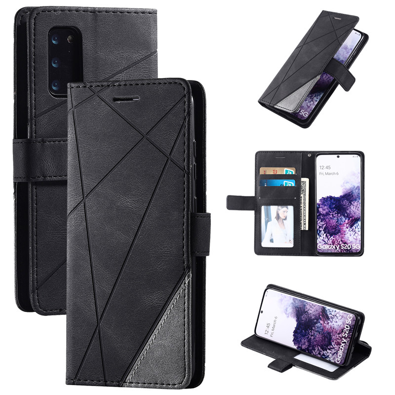Bao da điện thoại nắp gập mềm 2 màu kiểu ví bảo vệ cho Samsung Note 20 Note 10 Note 9