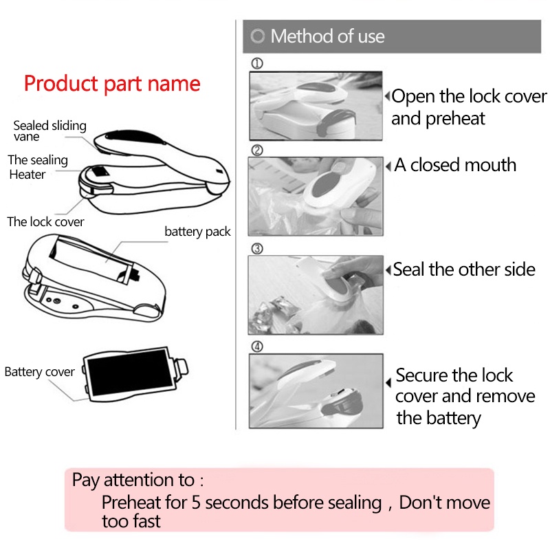 Máy Hàn Miệng Túi Nhựa Mini Cầm Tay 1 Cái