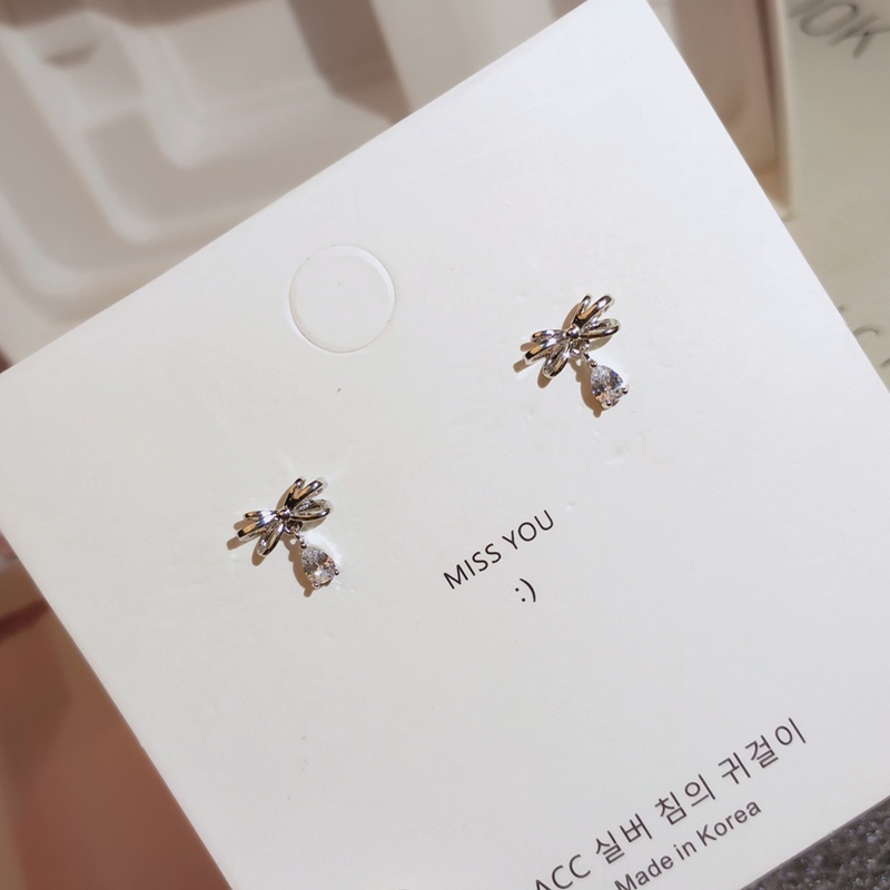 Bông tai JIUDUOLAN đính đá zircon thanh lịch xinh xắn thời trang cho nữ