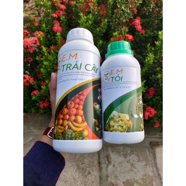 Vi sinh E.M Trái cây 1L - Tỏi 500ML - Dạng Chai - HCM