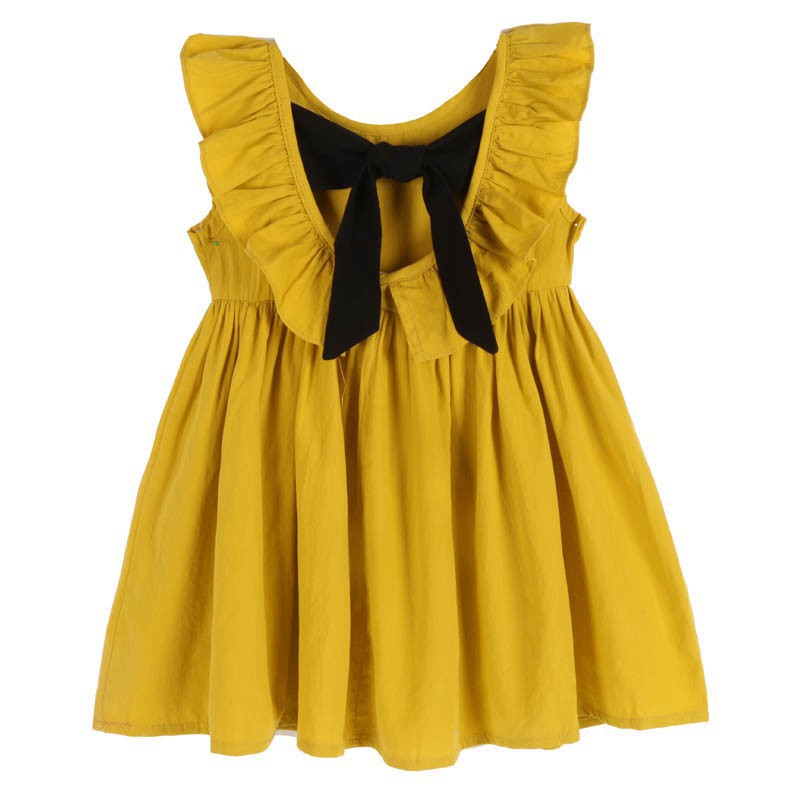 HOT SALES(1-6 Tuổi)Đầm Công Chúa Thắt Nơ Dễ Thương Cho Bé Gái