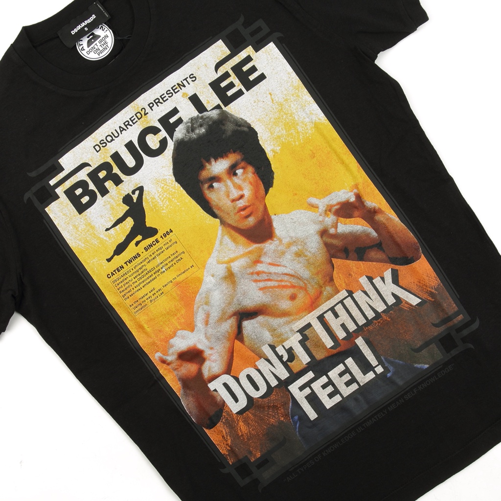 Áo Thun Ngắn Tay In Hình Dsquared2 D2 Power Bruce Lee Cá Tính Cho Nam
