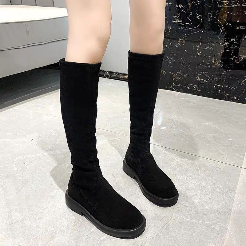Sẵn đủ size 35-39 Boots đùi da lộn siêu mềm co dãn dành cho năm 2022, hàng quảng châu loại đẹp
