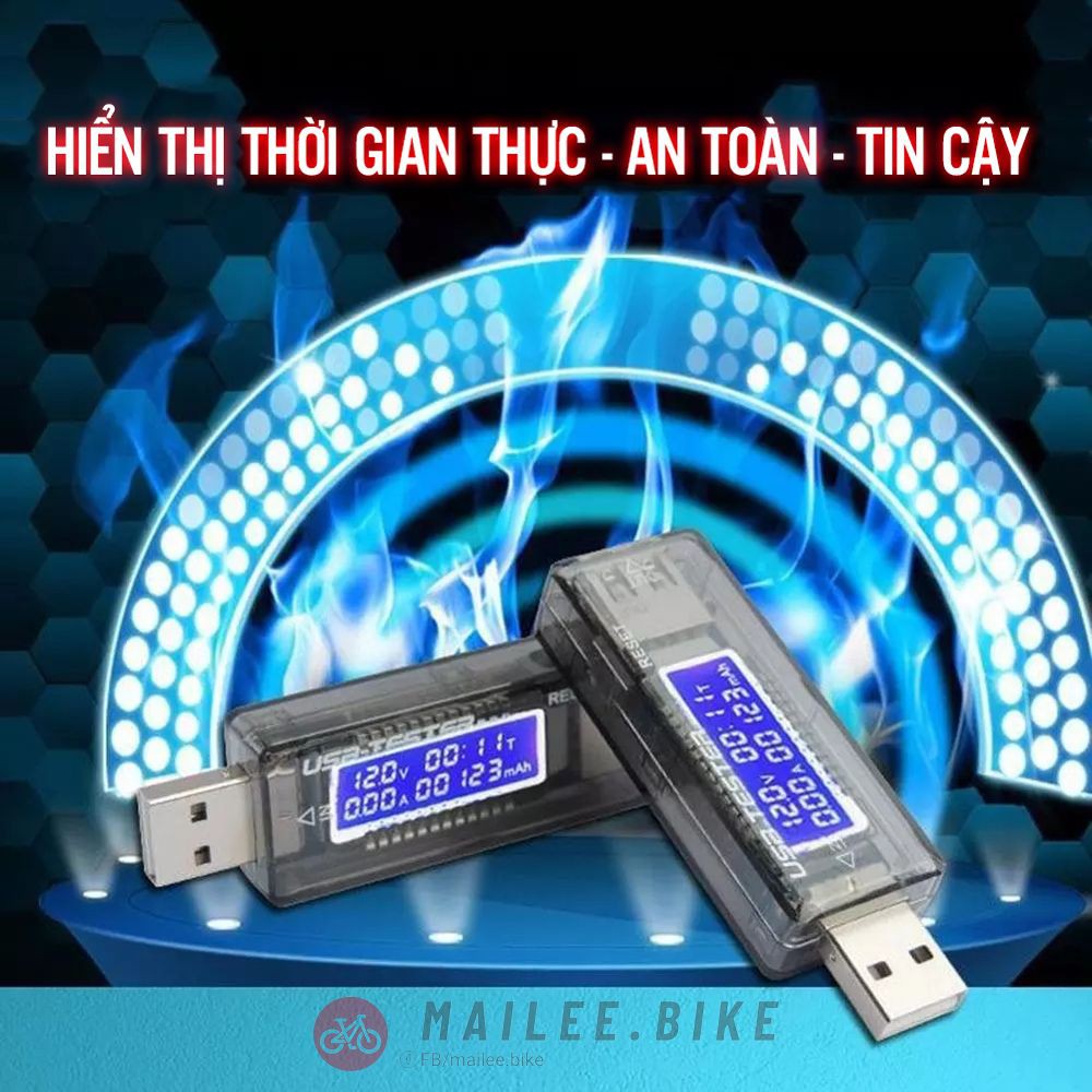 USB Tester Thiết Bị Kiểm Tra Dòng Điện, Điện Áp Qua Cổng Usb Kiểm Tra Điện Áp Pin Sạc Dự Phòng Tiện Dụng