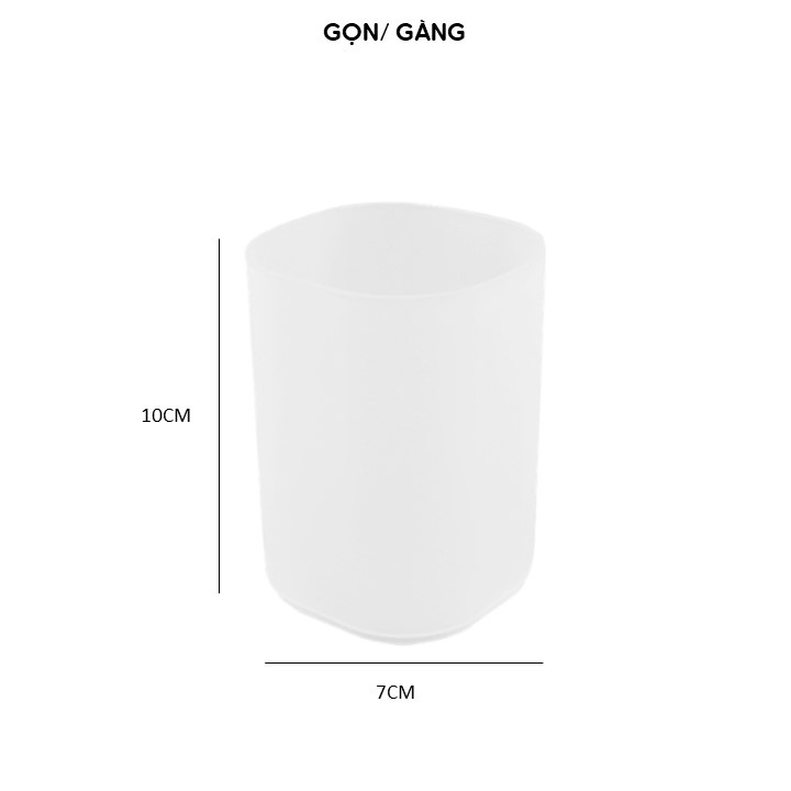 Hộp đựng cọ trang điểm mỹ phẩm 4 ngăn chéo để bàn bằng nhựa Gọn Gàng