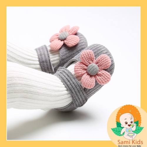 Giày tập đi cho bé trai bé gái sơ sinh, giày búp bê vải cho trẻ 1 tuổi SAMI KIDS