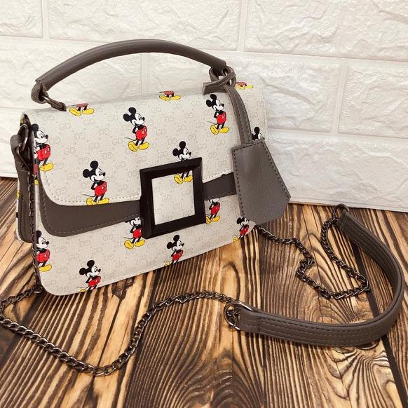 Túi Xách Gucci In Hình Chuột Mickey Thời Trang Cho Nữ