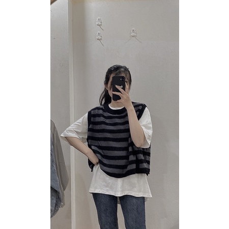 Áo len gile kẻ vingate kiểu mới nhất 2022 - hàng có sẵn