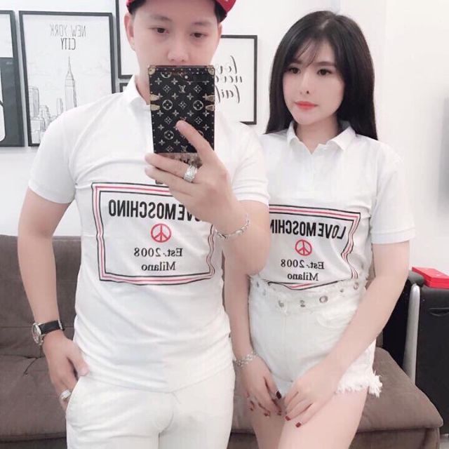 Áo thun cặp cổ trụ (loại thun cotton )💔💔MC NGÔ KIÊN HUY ĐÃ MẶ Size M dưới 55kg L dưới 68kg(tùy tạng ng)vẫn được khách