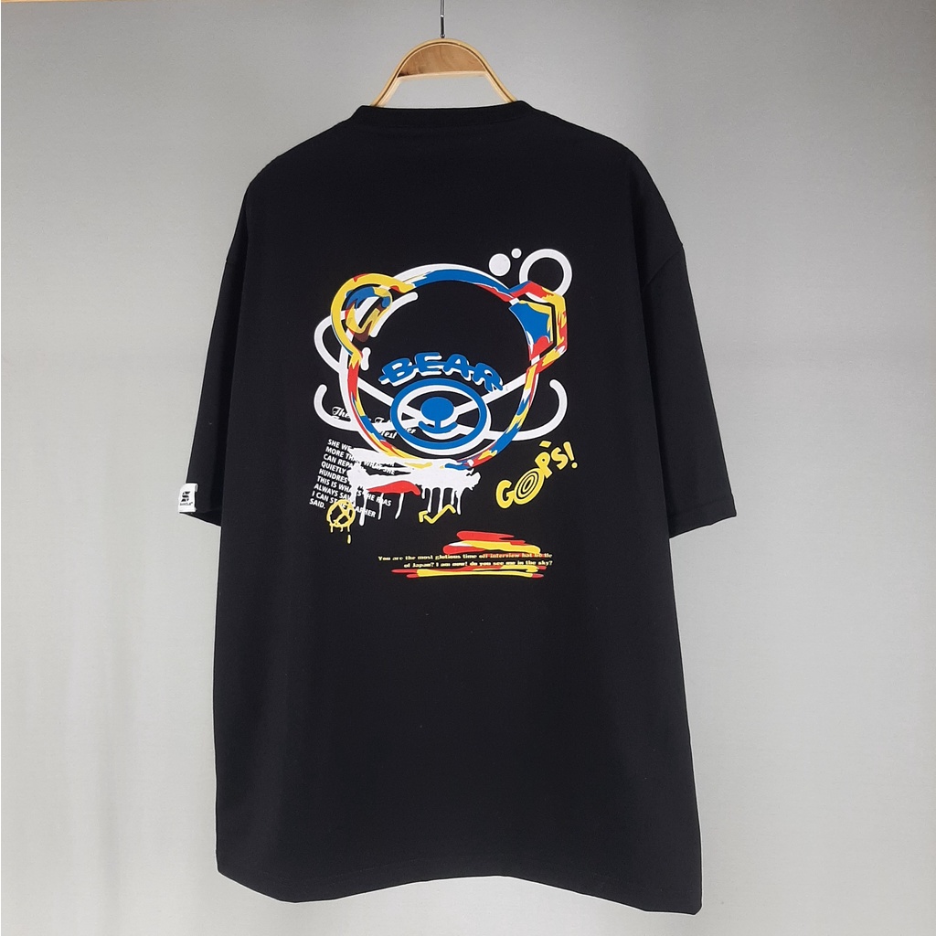 Áo thun nam nữ tay lỡ SAM CLO form rộng Unisex, mặc cặp, nhóm GẤU BEAR 80% cotton