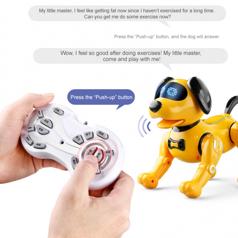 Đồ Chơi Chú Chó Robot Điện Tử Điều Khiển Từ Xa Thông Minh Cho Bé Trai
