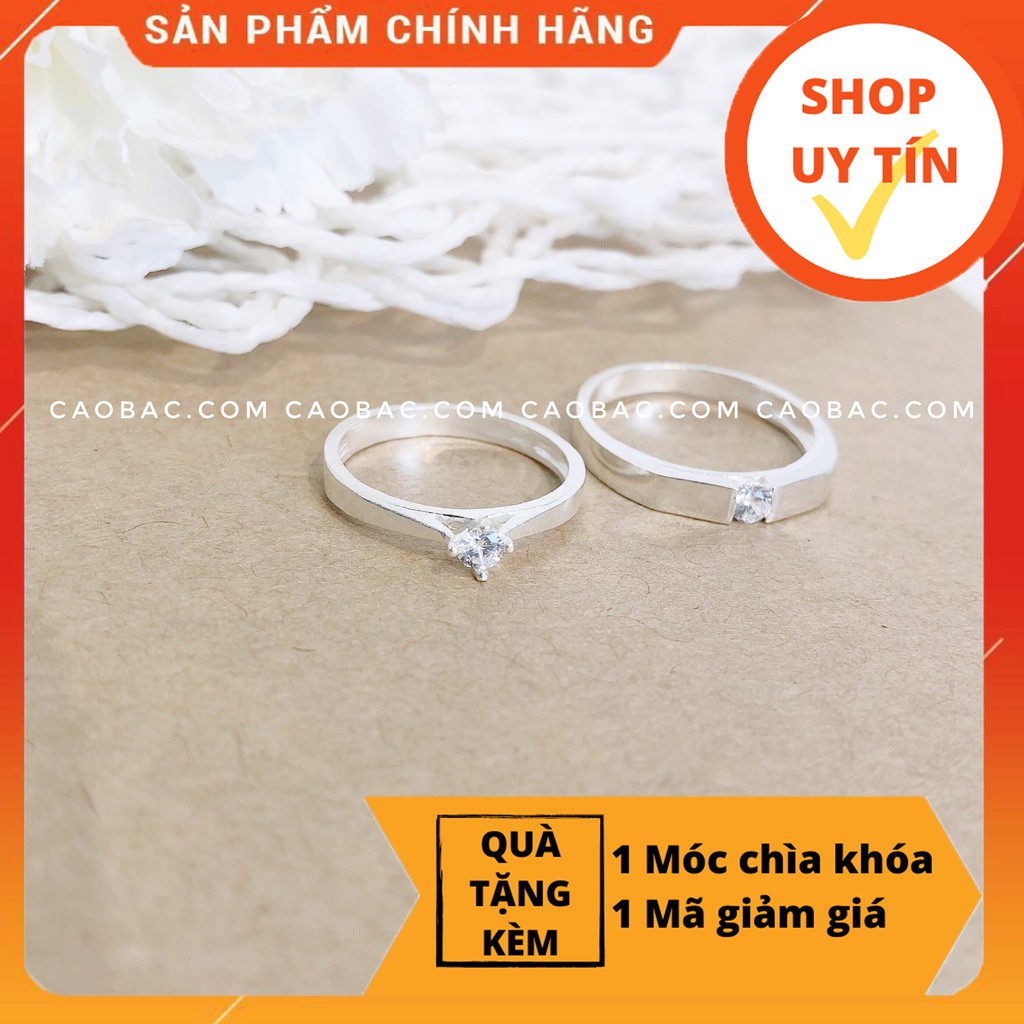 Nhẫn Đôi Bạc💝FREESHIP💝Giảm 5k nhập mã [NHAN DOI]💝Nhẫn đôi bạc Basic